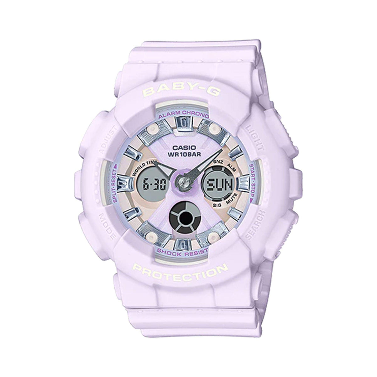 Casio Baby-G Women's Resin Analogue Digital Watch BA130WP-6A - Wallace Bishop