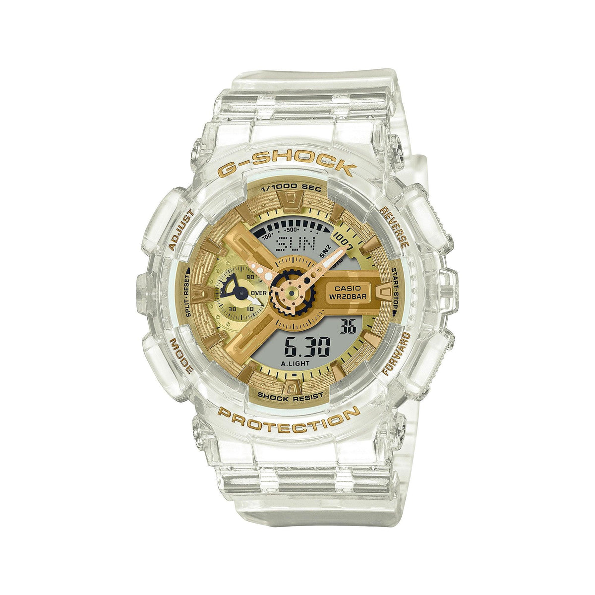 Casio G-Shock Analogue-Digital Gold Dial Watch GMA-S110SG-7A - Wallace Bishop