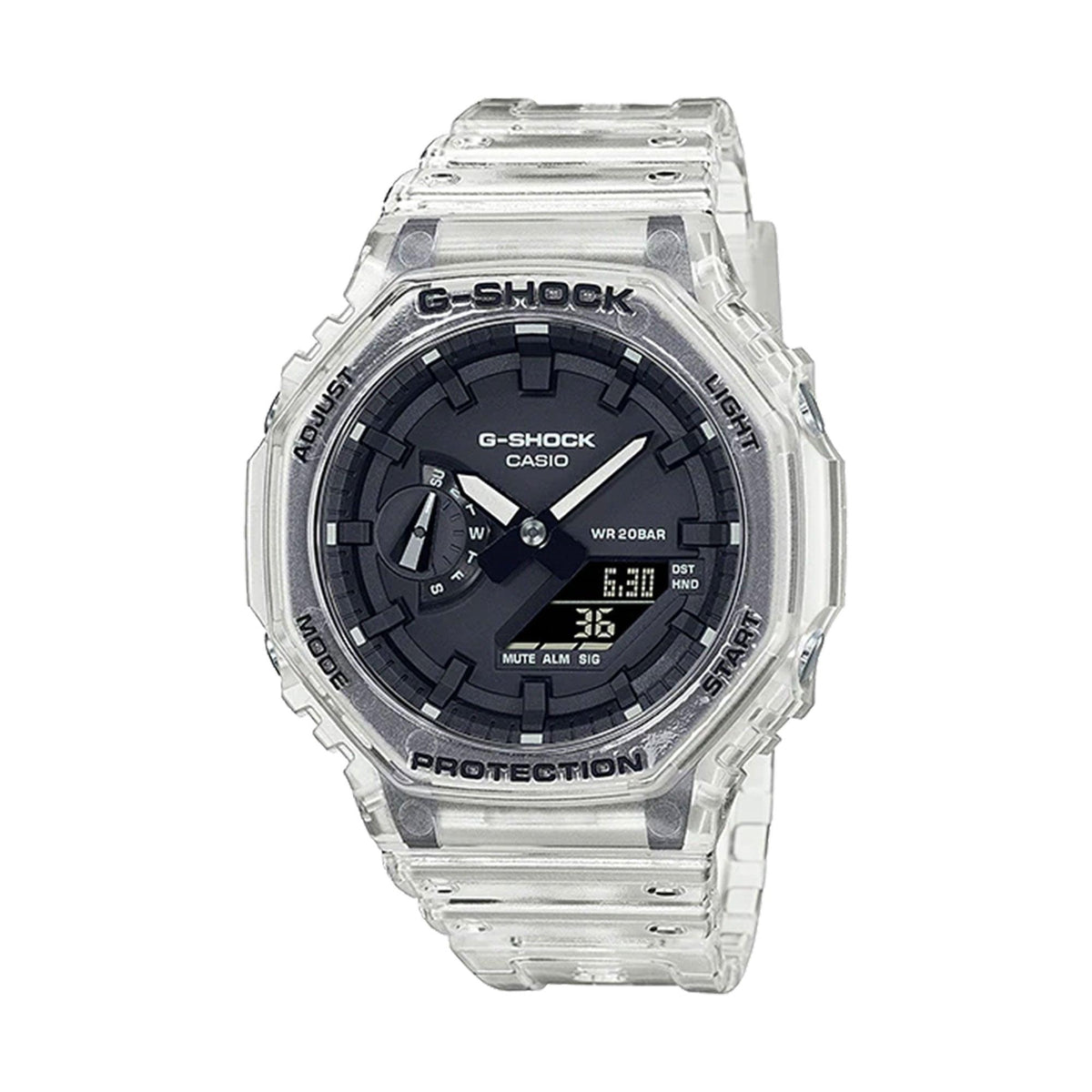 Casio G-Shock Men's Resin Analogue Digital Watch GA2100SKE-7ADR - Wallace Bishop
