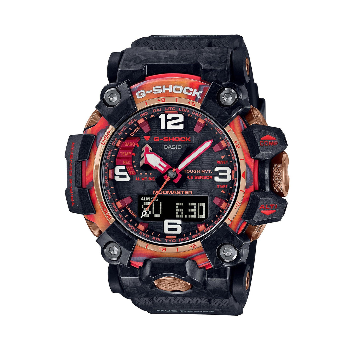 Casio G-Shock Men's Resin Analogue Digital Watch GWG2040FR-1A - Wallace Bishop