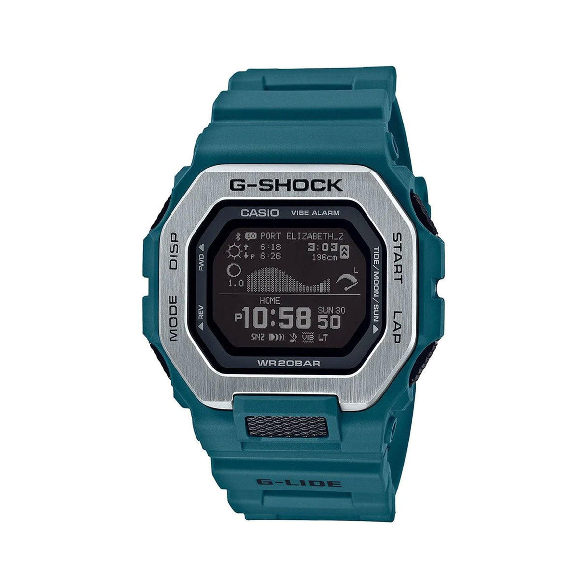 Casio G-Shock Men's Resin and Stainless Steel Digital Watch GBX100-2D - Wallace Bishop