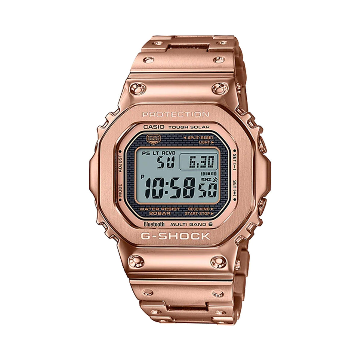 Casio G-Shock-Premium Men's Rose PVD Digital Watch GMWB5000GD-4DR - Wallace Bishop