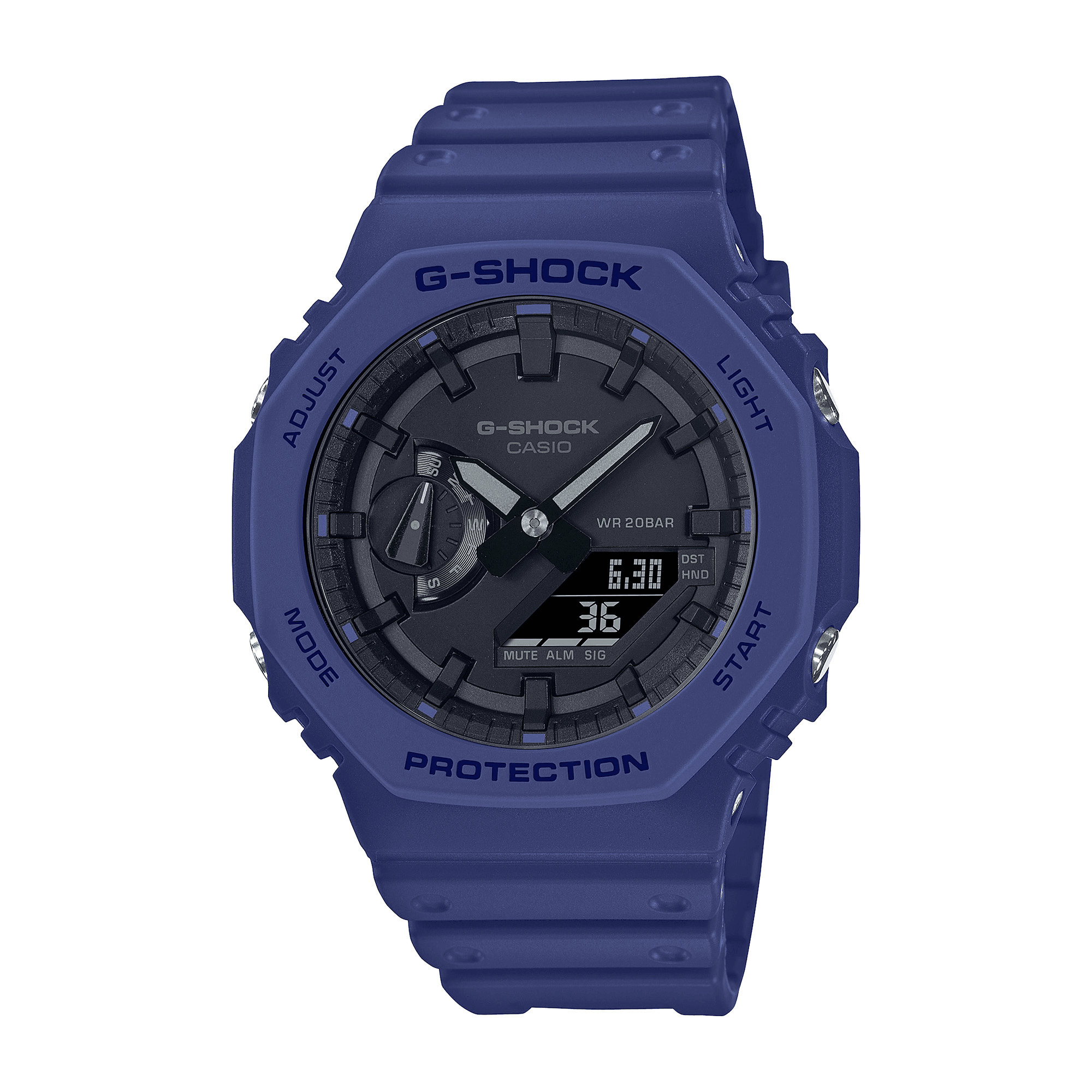 Casio Men's G-Shock Resin Analogue Digital Sport Watch Black Dial GA2100-2A
