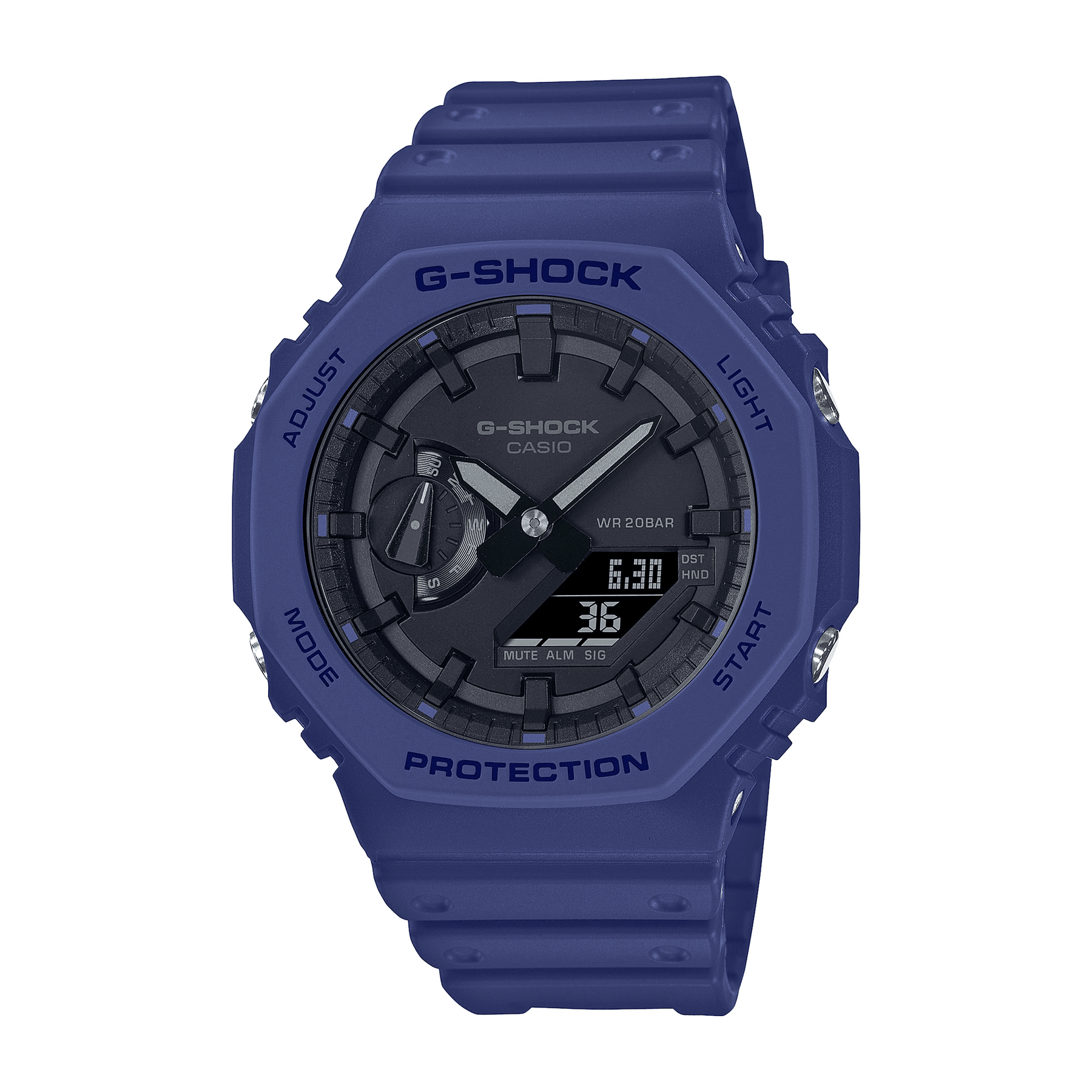 Casio Men's G-Shock Resin Analogue Digital Sport Watch Black Dial GA2100-2A - Wallace Bishop