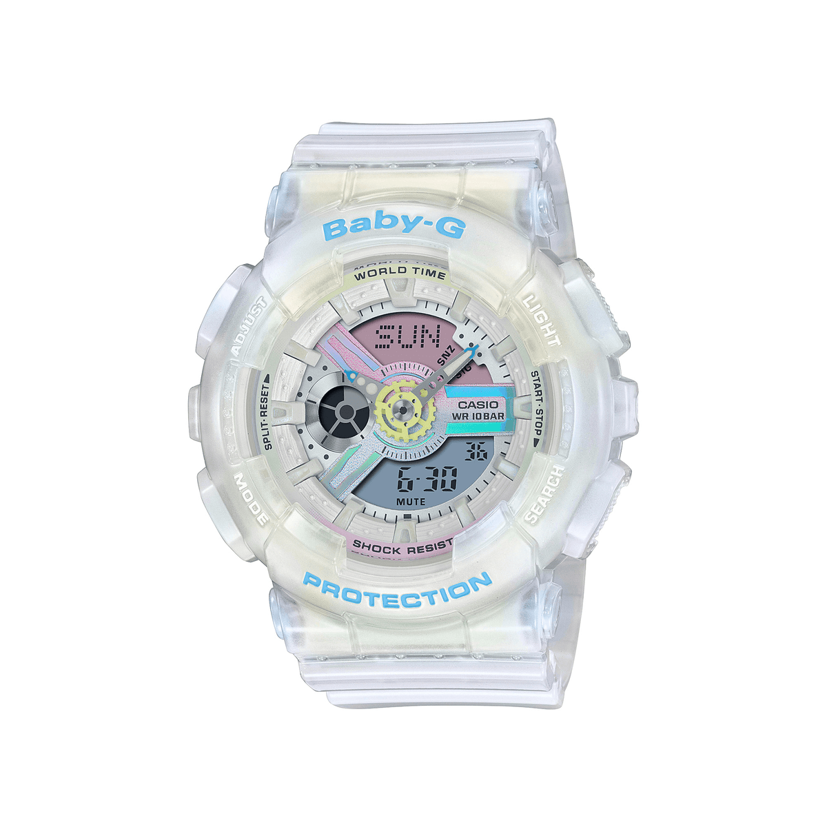 Casio Women's Baby-G Resin Analogue Digital Sport Watch LCD BA110PL-7A2