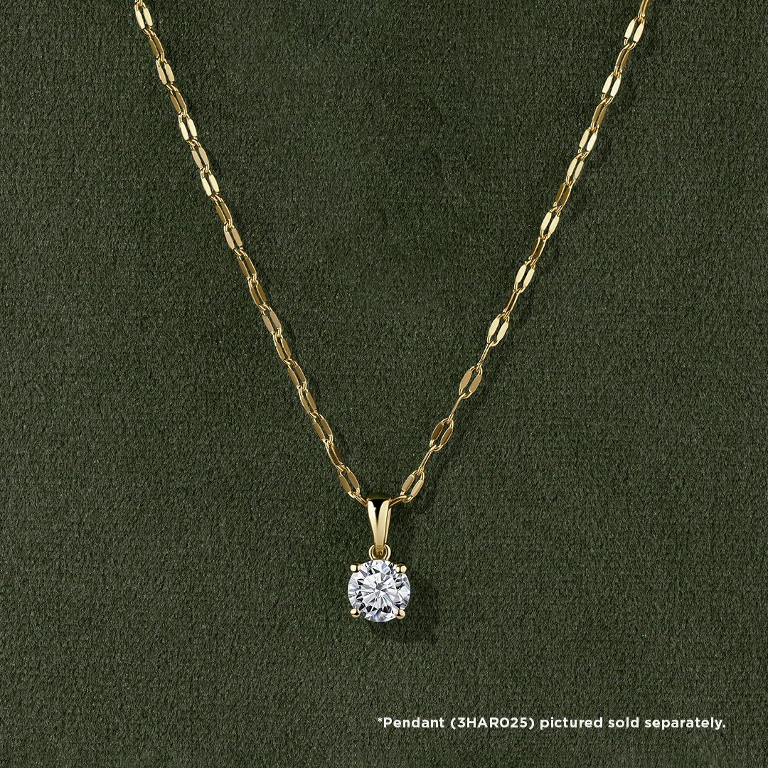Solid Diamond Cut Long Curb Link 45cm Chain in 9ct Yellow Gold