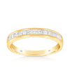 Channel Set Diamond Band Ring in 18ct Yellow Gold