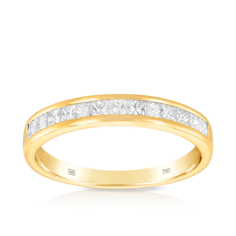 Channel Set Diamond Band Ring in 18ct Yellow Gold