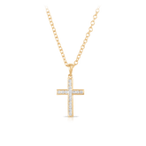 Channel Set Diamond Cross Pendant in 9ct Yellow Gold - Wallace Bishop