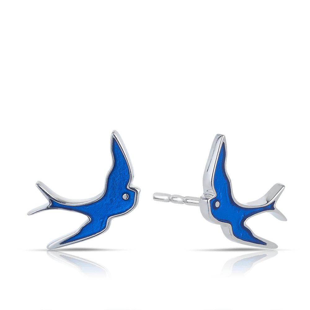 Children's Bluebird of Happiness Stud Earrings in Sterling Silver - Wallace Bishop