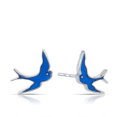 Children's Bluebird of Happiness Stud Earrings in Sterling Silver - Wallace Bishop