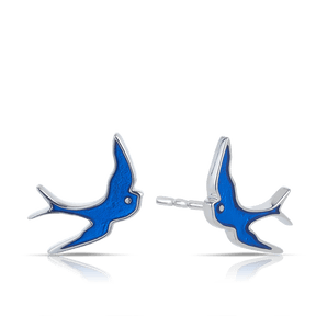 Children's Bluebird of Happiness Stud Earrings in Sterling Silver - Wallace Bishop