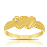 Children's Diamond Signet Ring in 9ct Yellow Gold