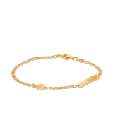 Children's Engraveable ID Guardian Angel Polished Bangle in 9ct Yellow Gold