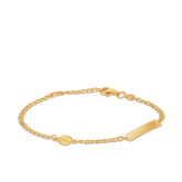 Children's Engraveable ID Guardian Angel Polished Bangle in 9ct Yellow Gold - Wallace Bishop