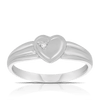 Children's Heart Diamond Ring in Sterling Silver
