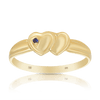 Children's Heart Polished Sapphire Ring in 9ct Yellow Gold - Wallace Bishop