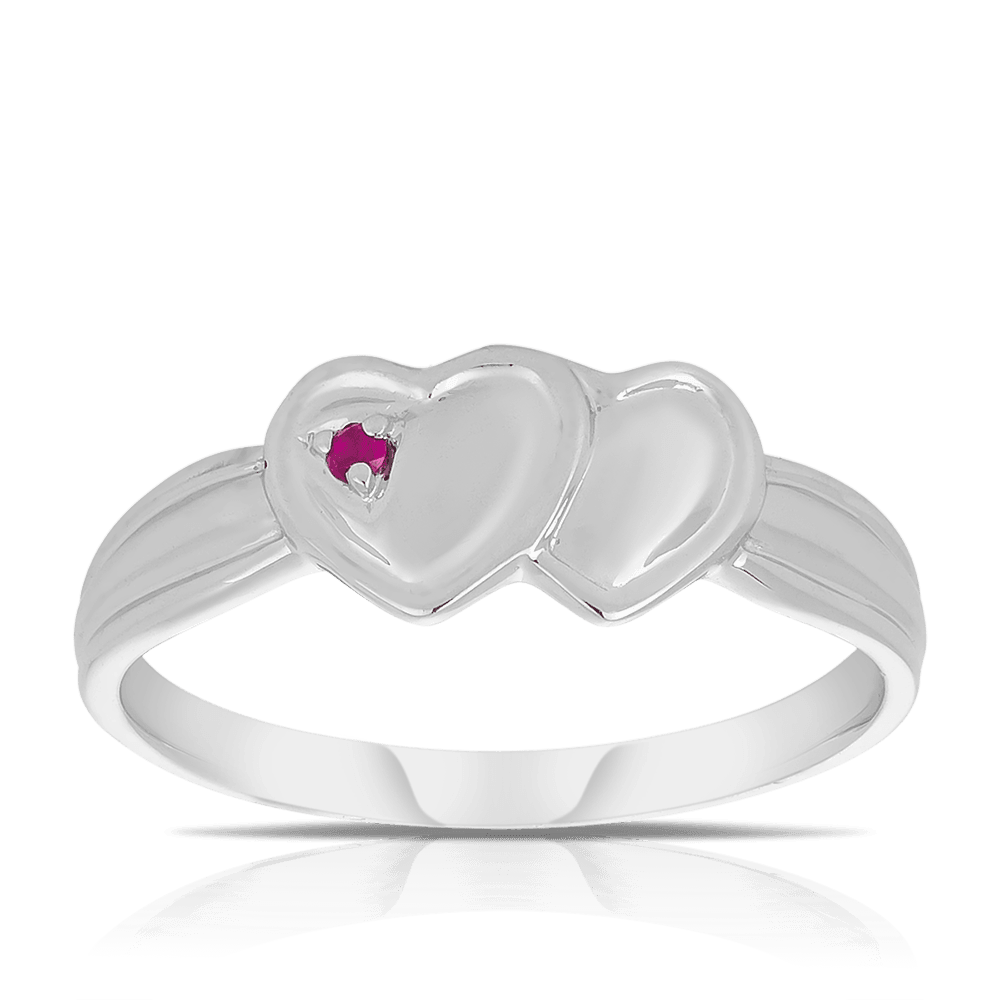 Children's Heart Ruby Ring in Sterling Silver - Wallace Bishop