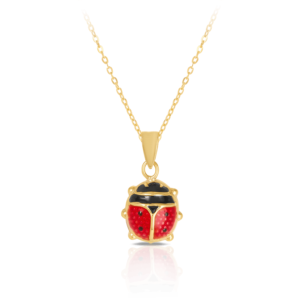 Children s Lady Bug Pendant in 9ct Yellow Gold