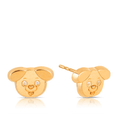 Children's Puppy Dog Stud Earrings in 9ct Yellow Gold - Wallace Bishop