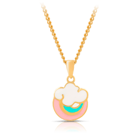 Children's Rainbow Pendant in 9ct Yellow Gold & Enamel - Wallace Bishop