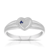 Children's Sapphire Signet Ring in Sterling Silver