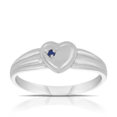 Children's Sapphire Signet Ring in Sterling Silver - Wallace Bishop