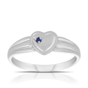 Children's Sapphire Signet Ring in Sterling Silver - Wallace Bishop