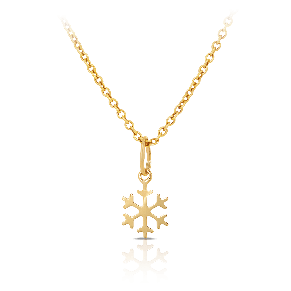 Children's Snowflake Pendant in 9ct Yellow Gold - Wallace Bishop