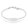 Children's Solid Plate Bangle in Sterling Silver