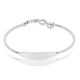 Children's Solid Plate Bangle in Sterling Silver - Wallace Bishop