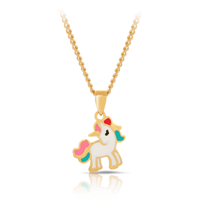 Children's Unicorn Pendant in 9ct Yellow Gold - Wallace Bishop