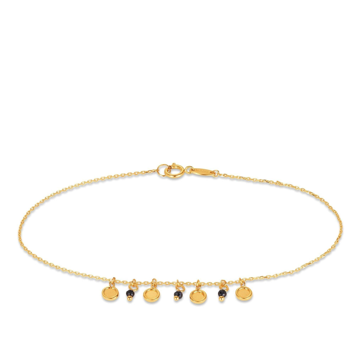 Circle Drop Charm Bracelet in 9ct Yellow Gold - Wallace Bishop