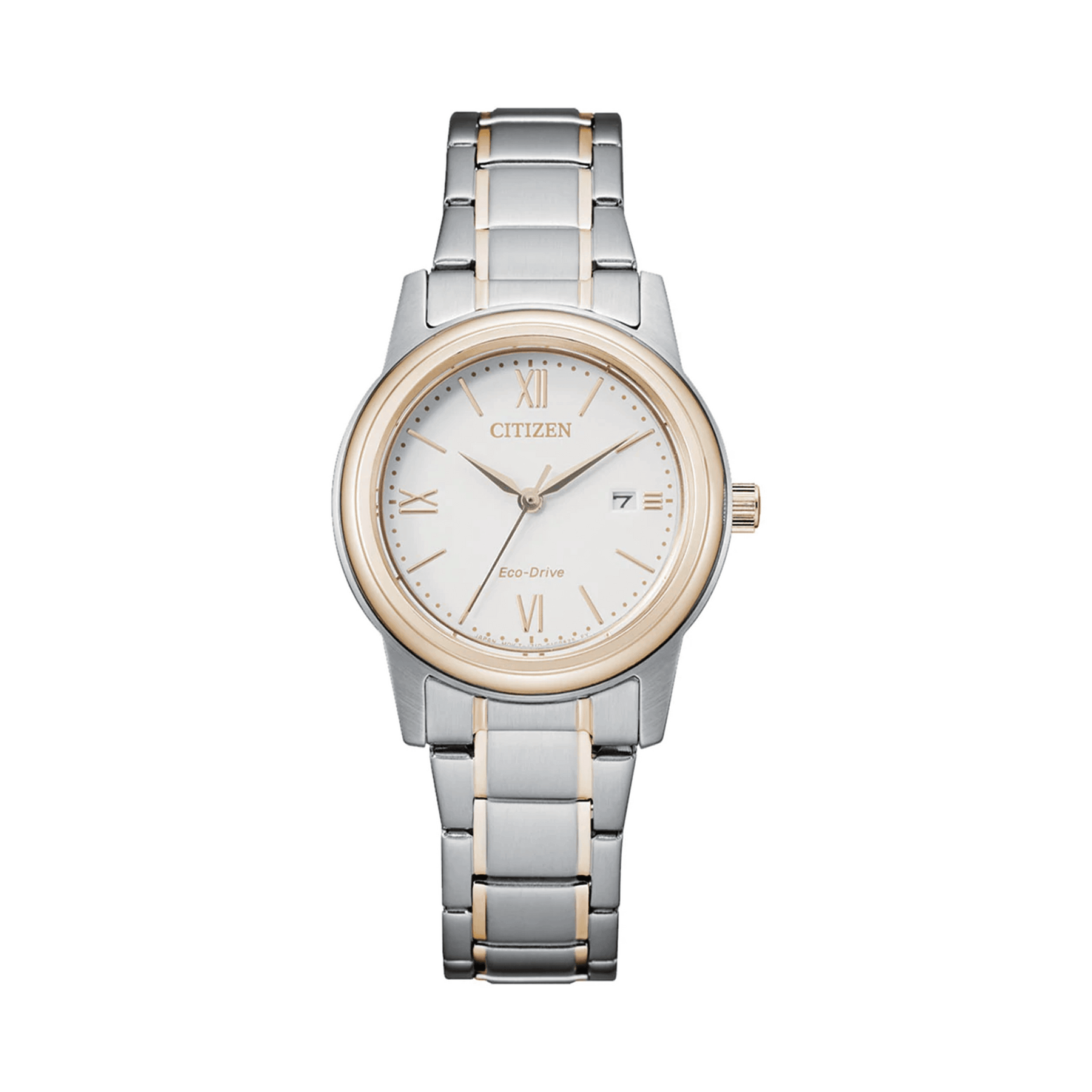 Citizen Eco-Drive Women's 30mm Stainless Steel & Rose Eco Drive Watch FE1226-82A - Wallace Bishop