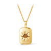 Citrine Star Set Rectangular Pendant in 9ct Yellow Gold - Wallace Bishop
