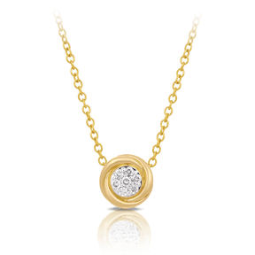 Cluster Set Diamond Pendant in 9ct Yellow Gold - Wallace Bishop