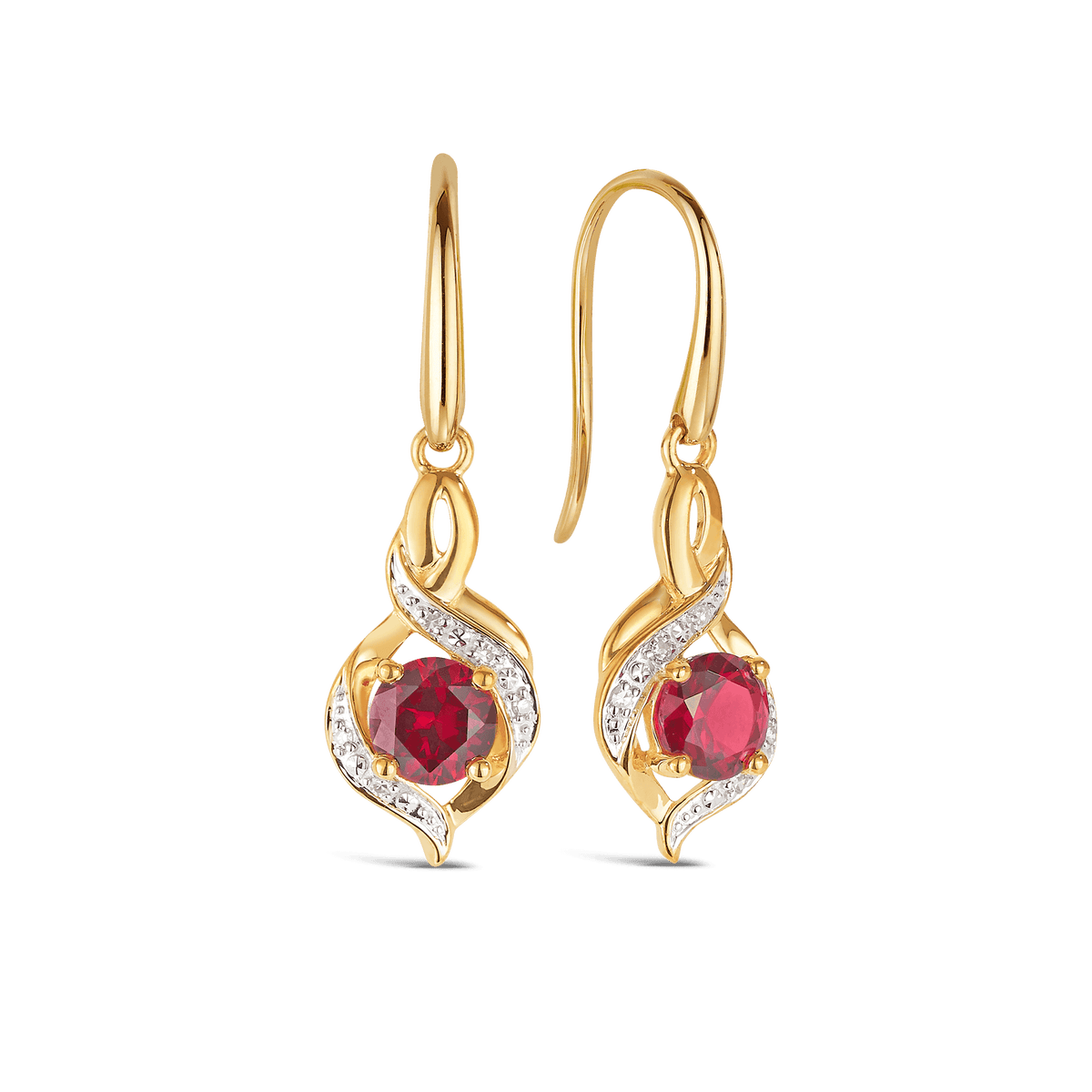 Malabar gold ruby online earrings