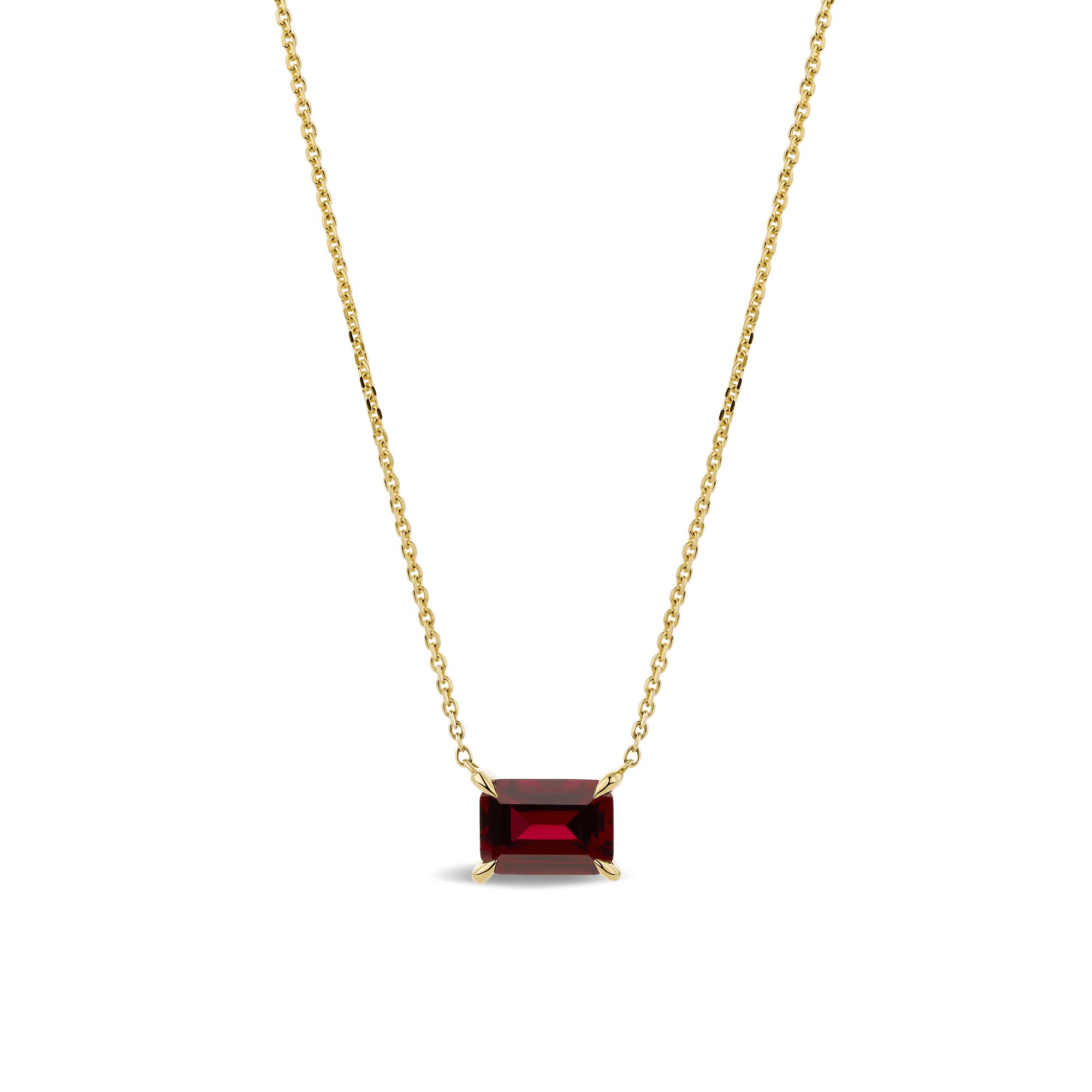 Created Ruby Necklace in 9ct Yellow Gold - Wallace Bishop