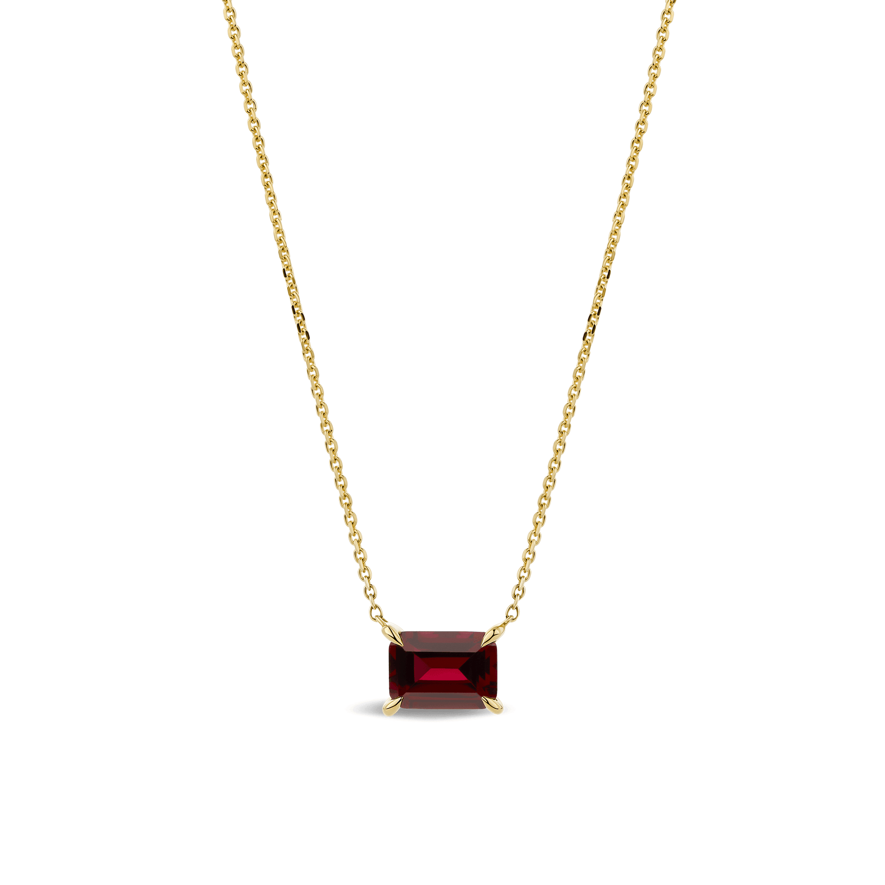 Created Ruby Necklace in 9ct Yellow Gold - Wallace Bishop