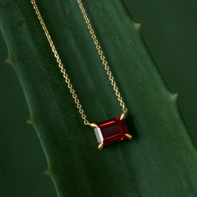 Created Ruby Necklace in 9ct Yellow Gold - Wallace Bishop