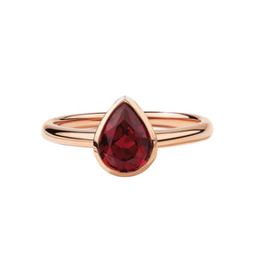 Created Ruby Pear Shape Ring in 9ct Rose Gold - Wallace Bishop