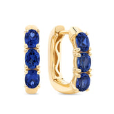 Created Sapphire Huggie Earrings in 9ct Yellow Gold - Wallace Bishop