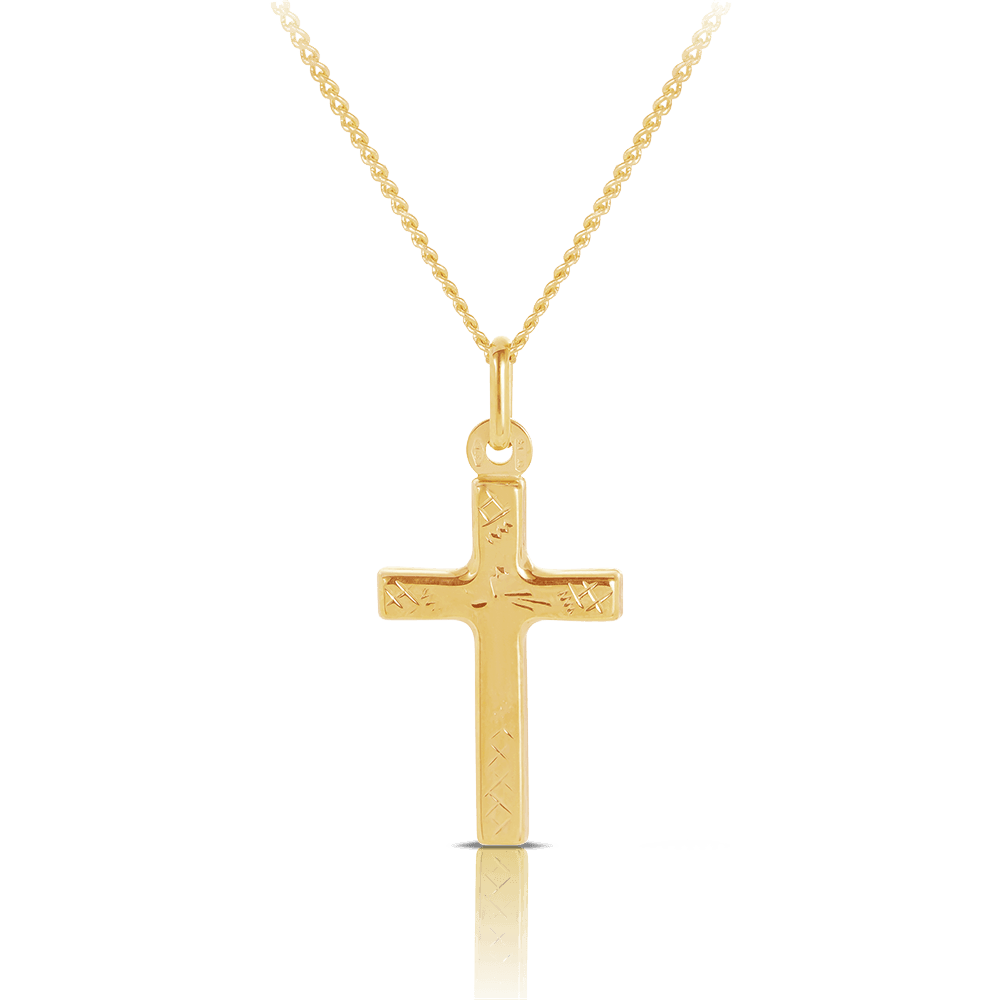 Cross Pendant in 9ct Yellow Gold - Wallace Bishop