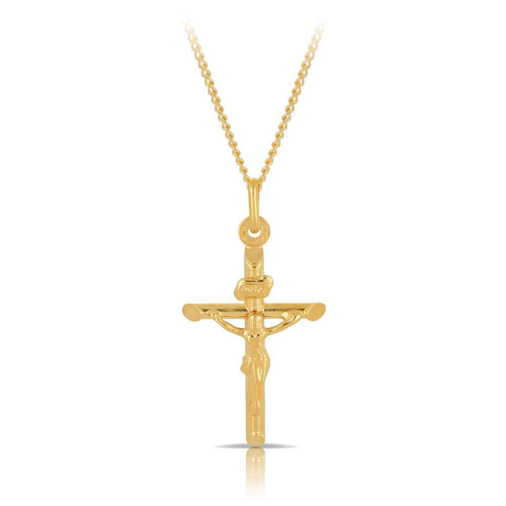 Crucifix Pendant in 9ct Yellow Gold - Wallace Bishop