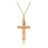 Crucifix Pendant in 9ct Yellow Gold - Wallace Bishop