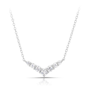 Cubic Zirconia Arrow Necklace in Sterling Silver - Wallace Bishop