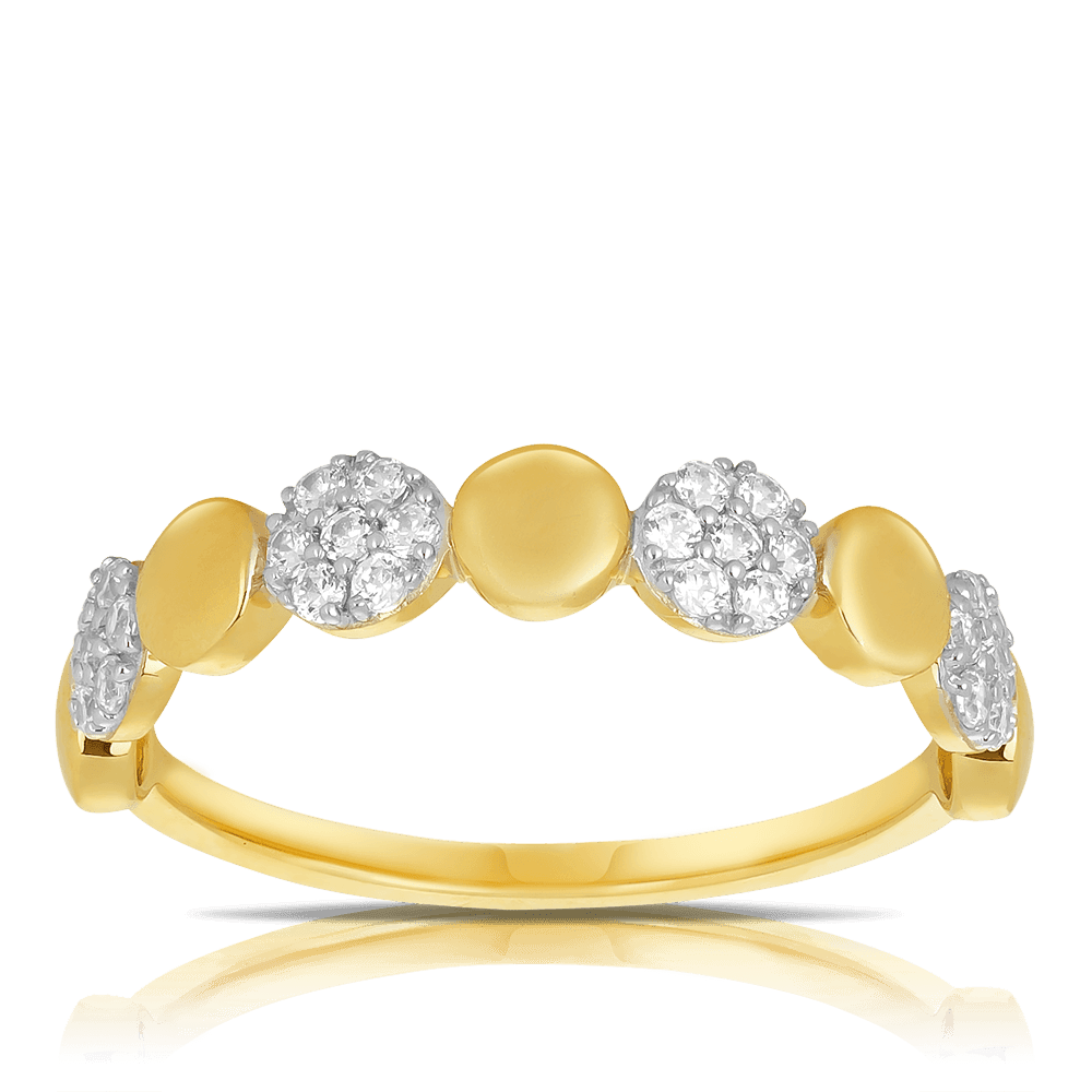 Cubic discount zirconia band
