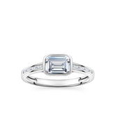 Cubic Zirconia Bezel Ring in Sterling Silver - Wallace Bishop