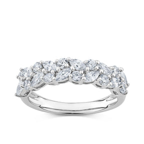 Cubic Zirconia Cluster Ring in Sterling Silver - Wallace Bishop