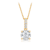 Cubic Zirconia Drop Pendant Necklace in 9ct Yellow Gold - Wallace Bishop